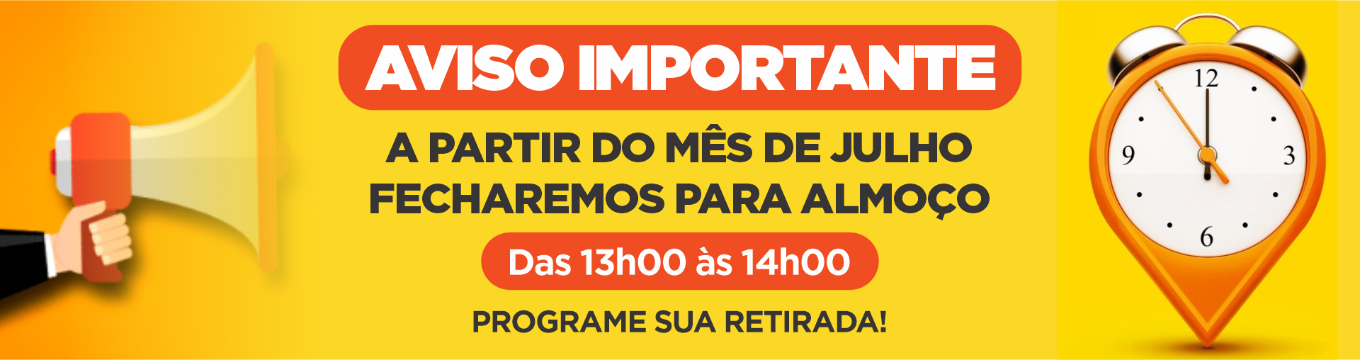 Horário de almoço