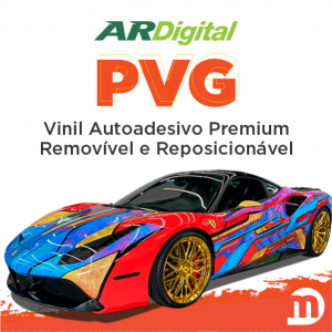 Adesivo Branco Brilho AUTOMOTIVO ARDIGITAL PVG Vinil 0,10  4x0 Frontal Premium  Removível e Reposicionável